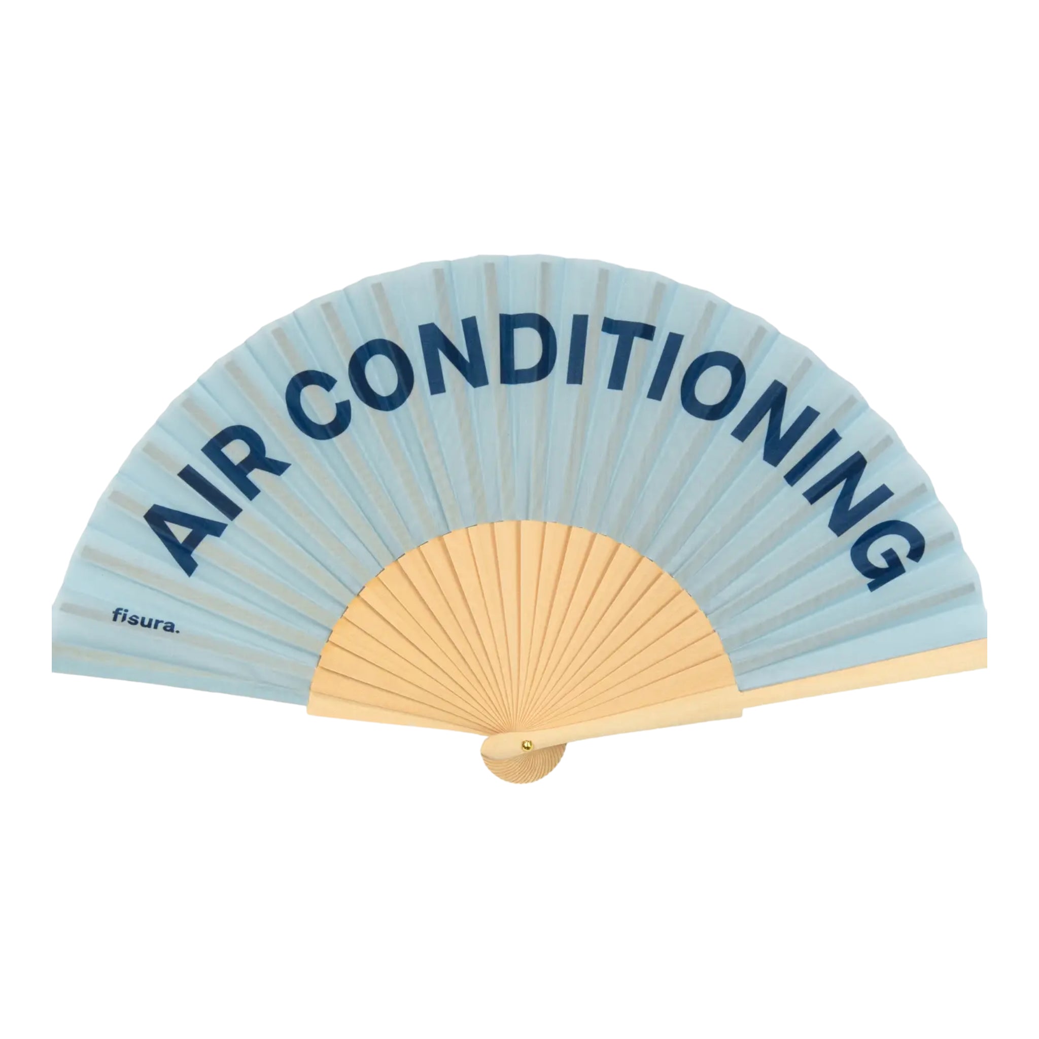 "AIR CONDITIONING" BLUE HAND FAN