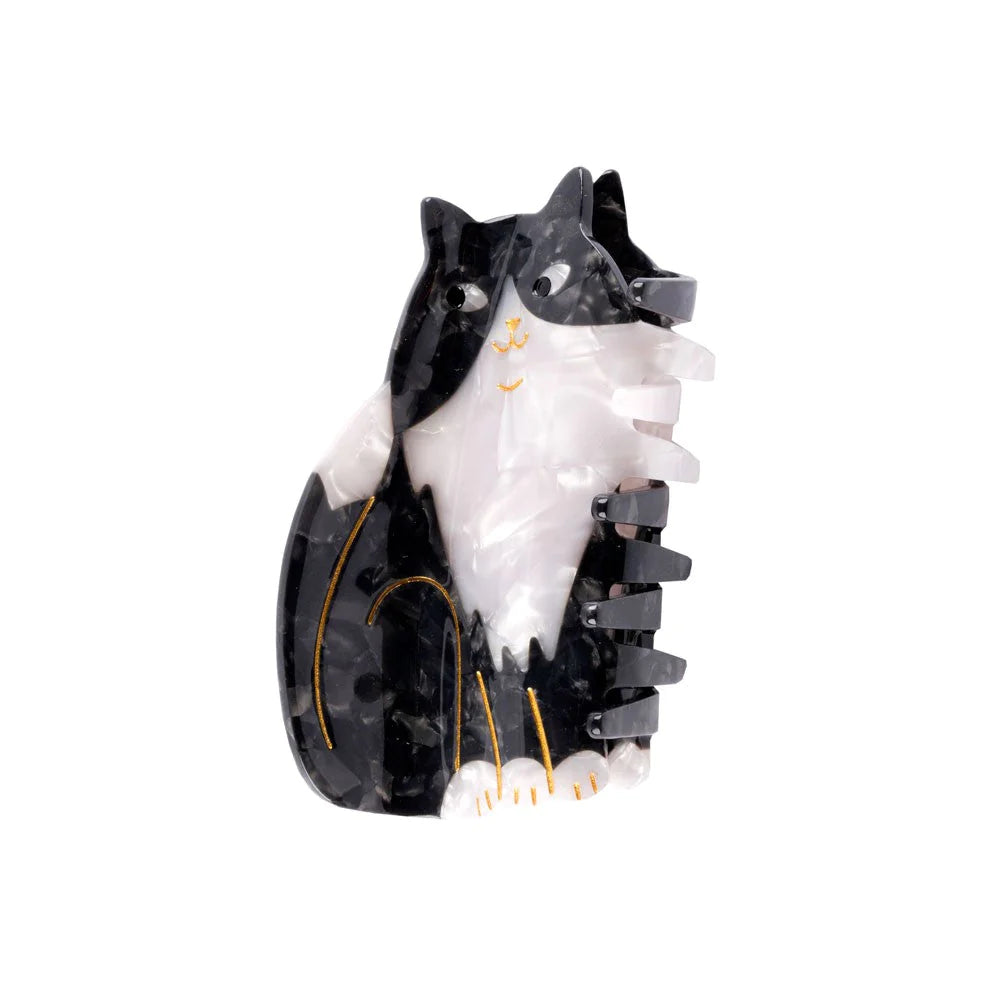 HAIR CLAW BLACK & WHITE CAT