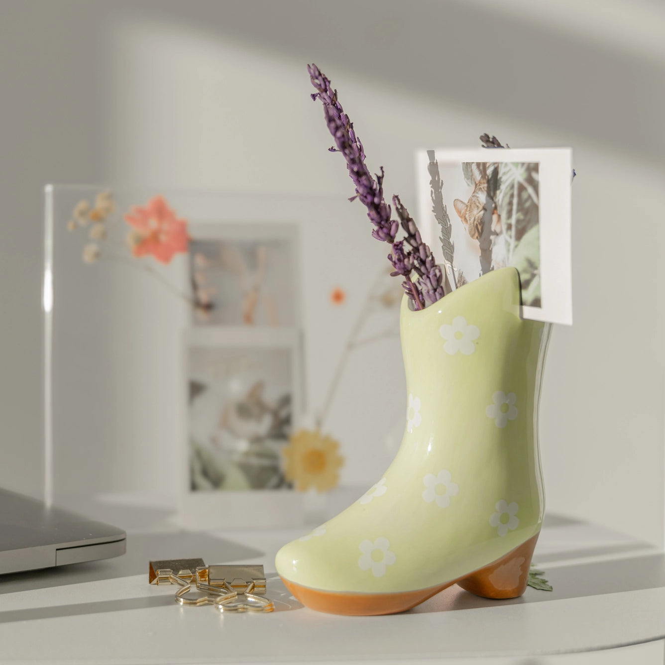 LIME CERAMIC COWBOY BOOT