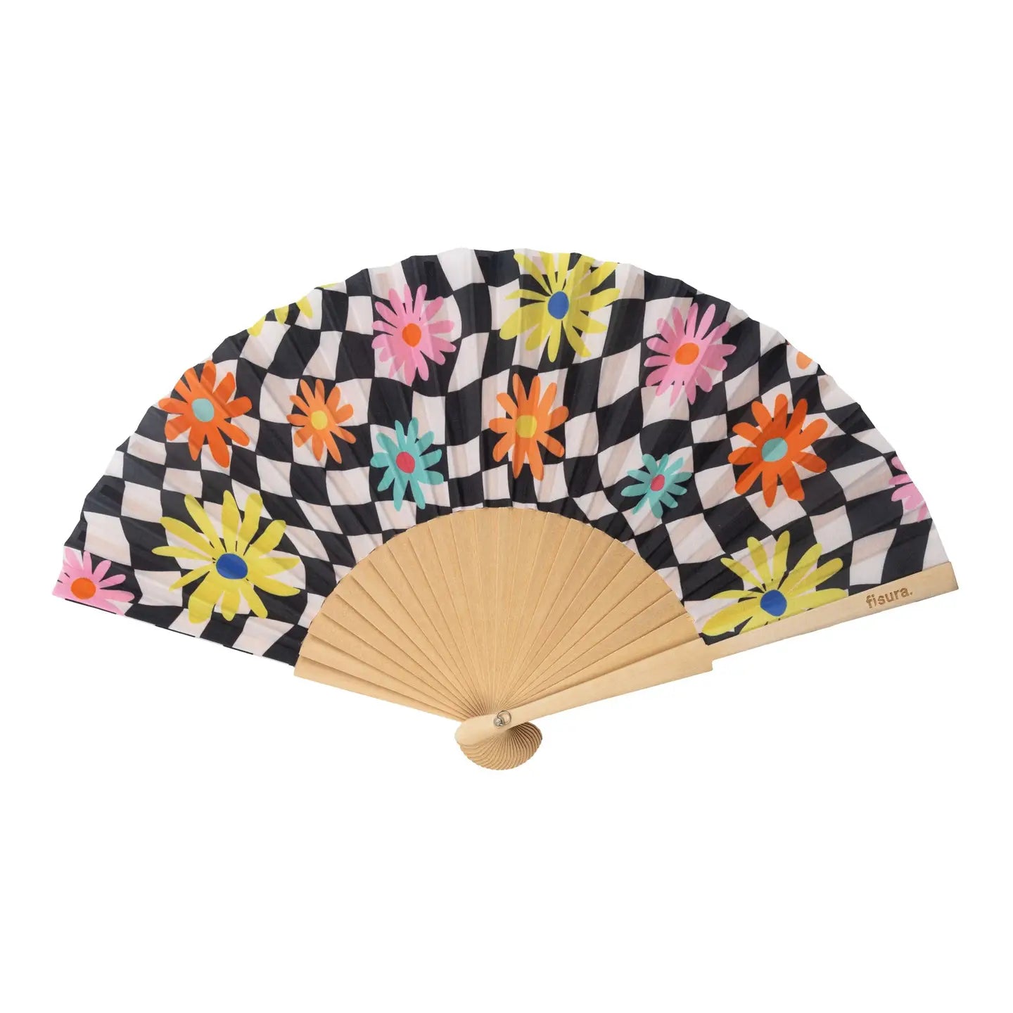 FLORAL GEOMETRIC HAND FAN