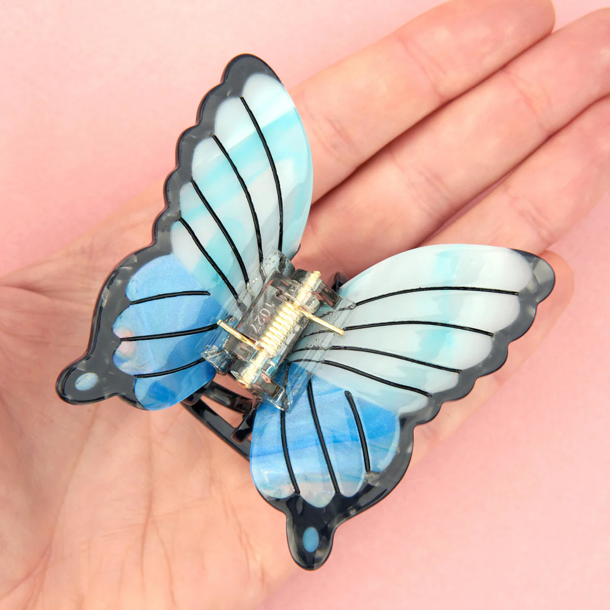 HAIR CLAW BLUE BUTTERFLY