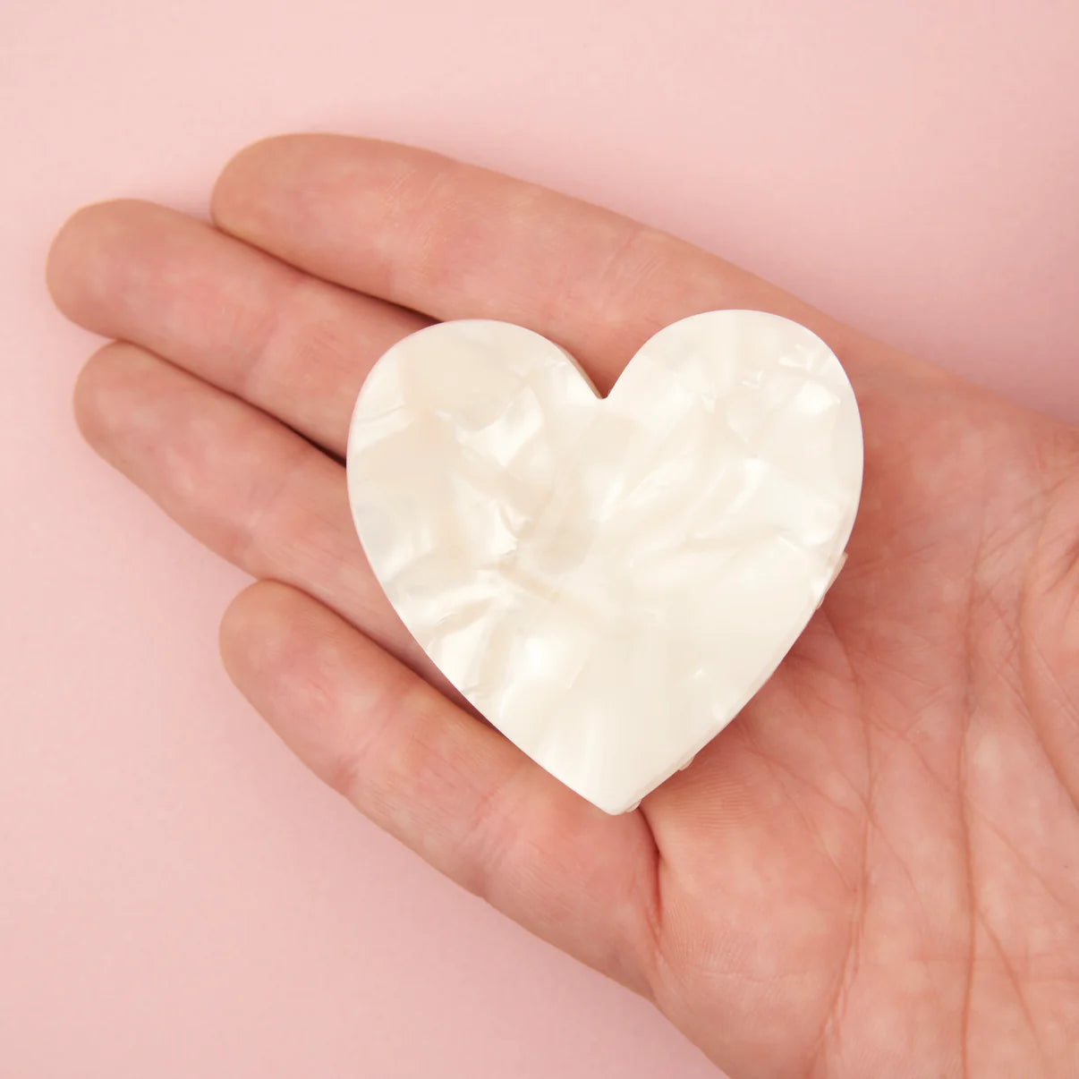 PINZA DE PELO CORAZÓN BLANCO