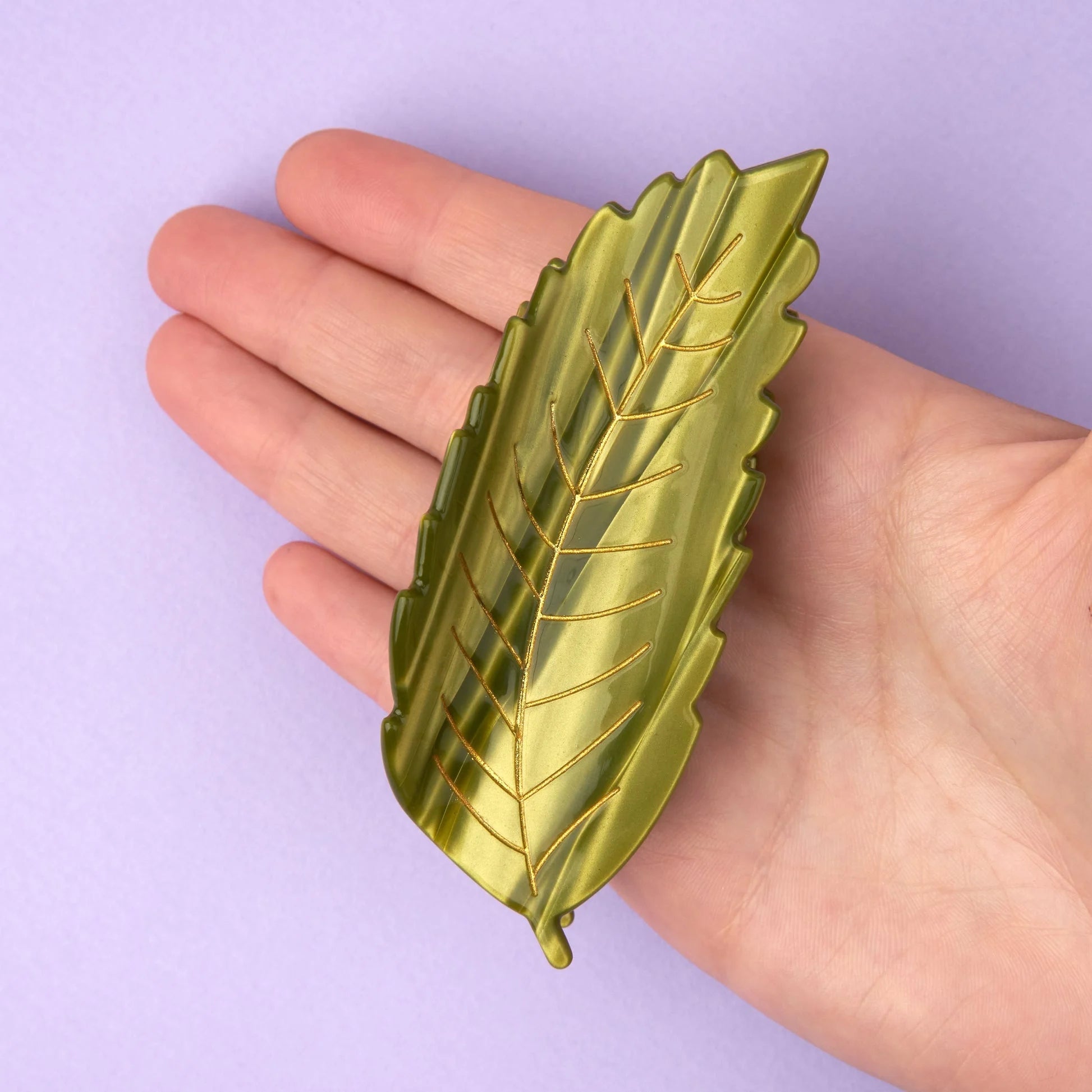 HAIR CLAW CHESNUT LEAF