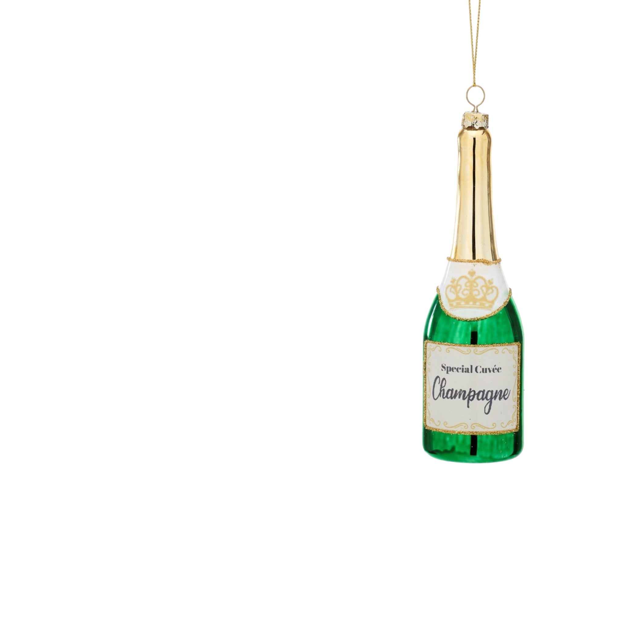 LUXE CHAMPAGNE BOTTLE SHAPED BAUBLE