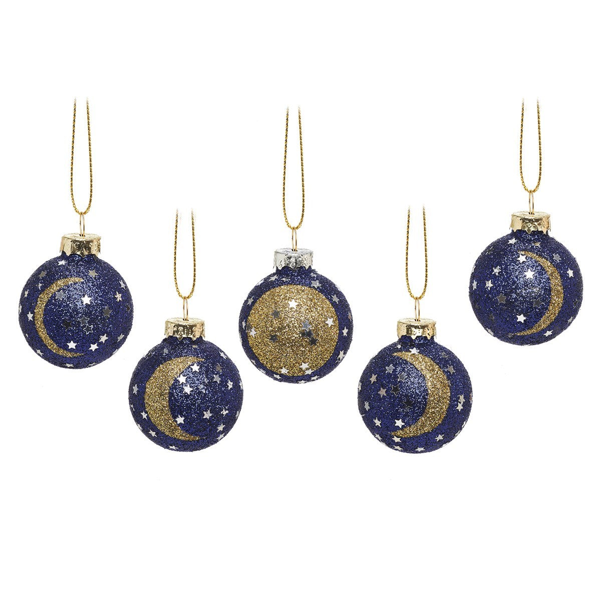 PHASES OF THE MOON MINI BAUBLE SET OF 4
