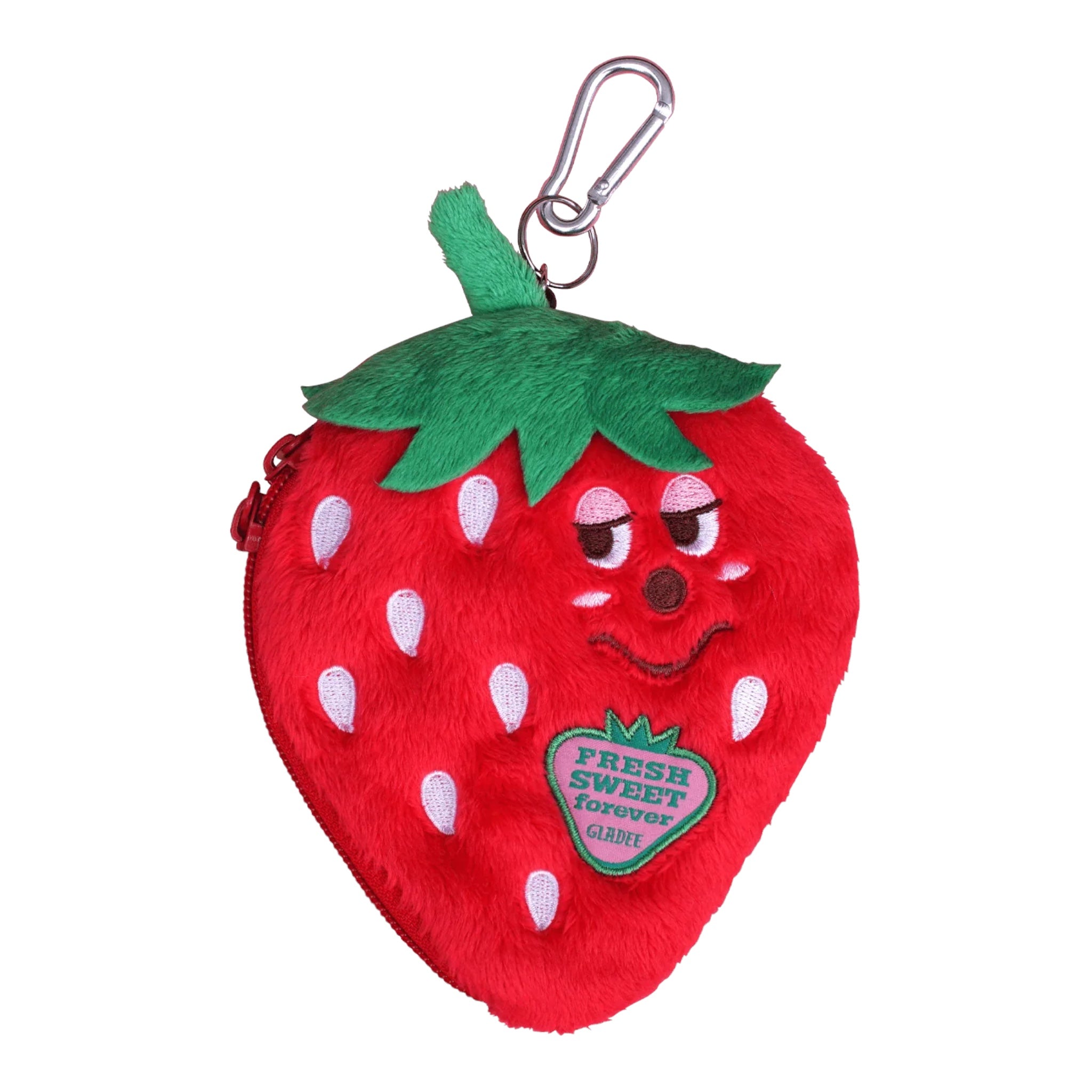 PASS CARD CASE / STRAWBERRY (WITH ZIPPER)