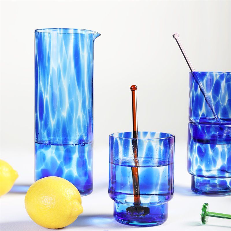 GLASS TORTOISE BLUE SET OF 4 Club Palma 