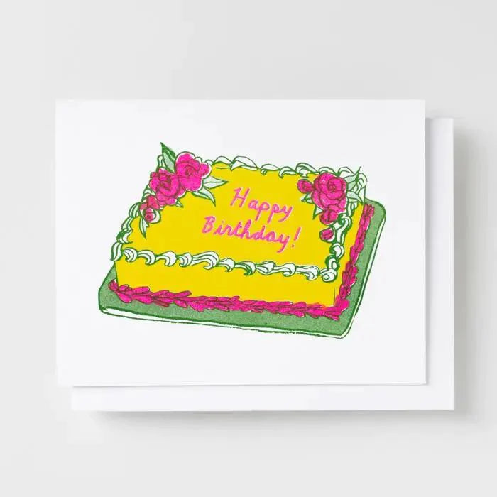 HAPPY BIRTHDAY CAKE RISOGRAPH CARD Club Palma 