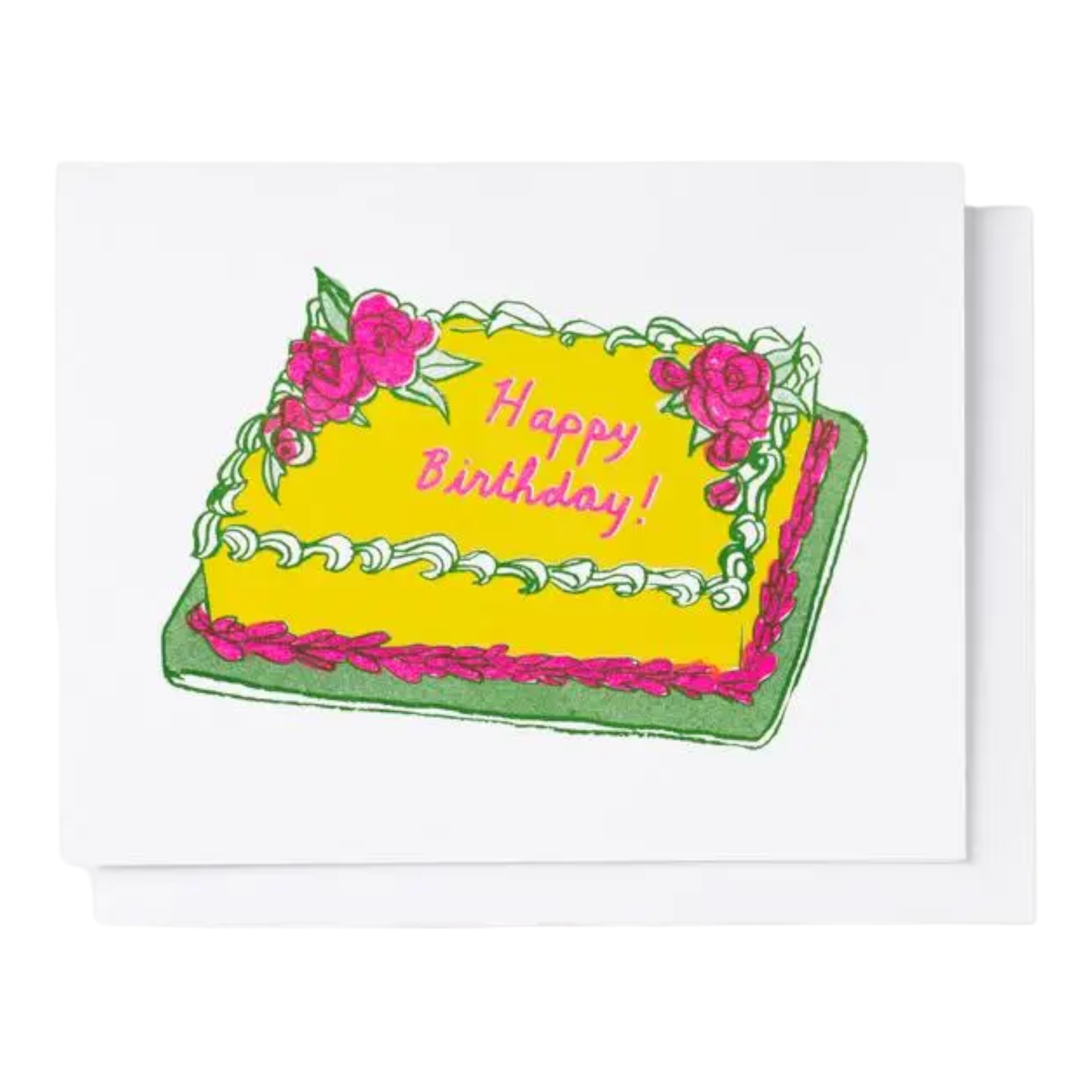 HAPPY BIRTHDAY CAKE RISOGRAPH CARD Club Palma 