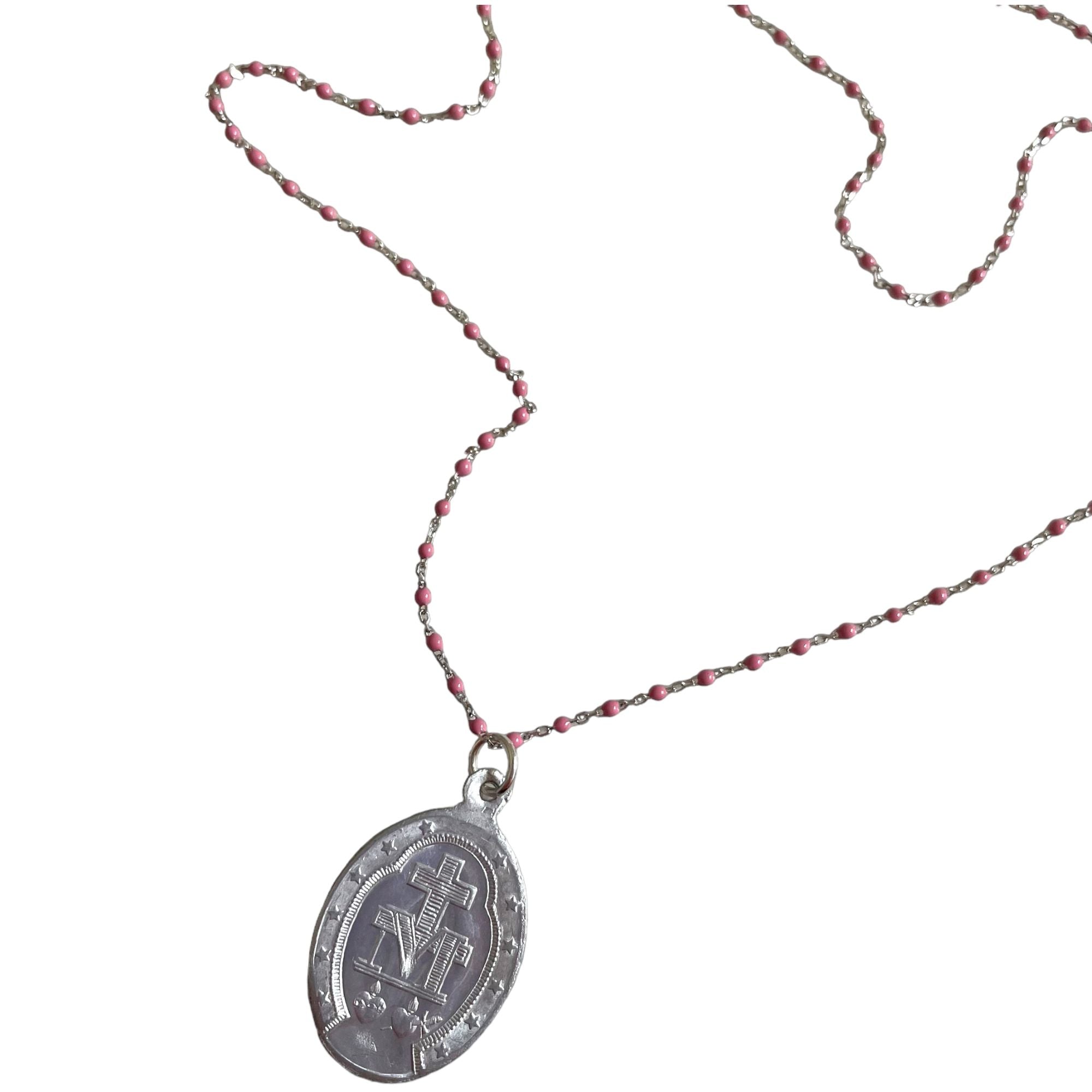HOLY MARY ON ROSITA NECKLACE SILVER 925 Club Palma 
