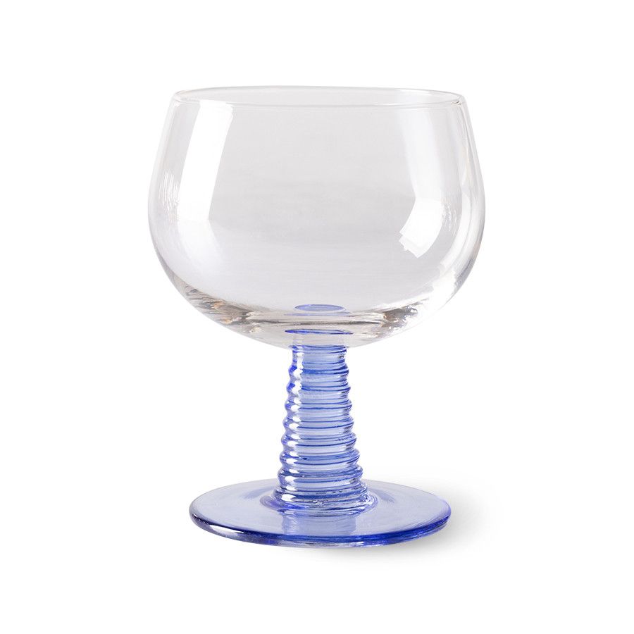 SWIRL WINE GLASS LOW (VARIOUS COLORS) Club Palma 