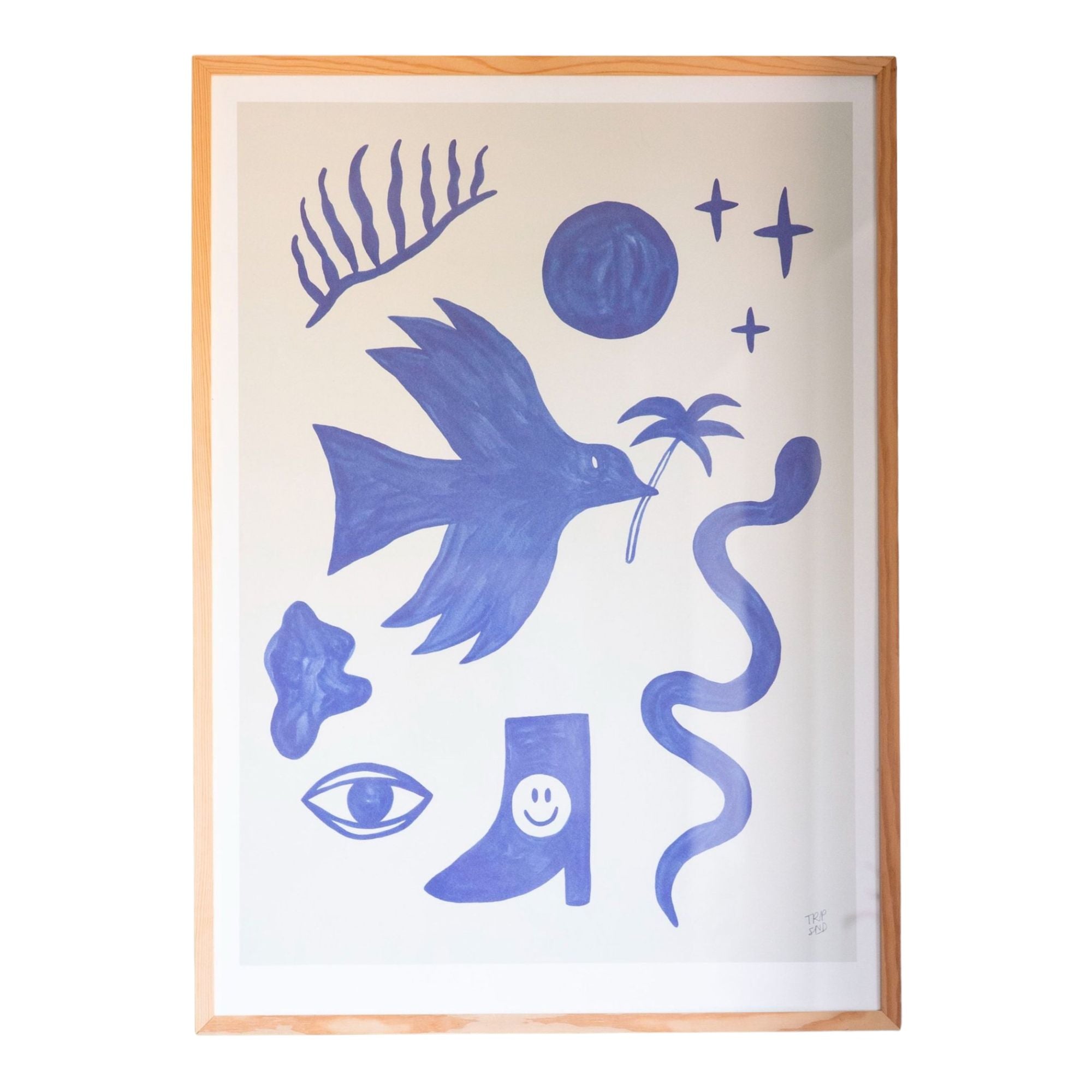 TROPICAL BIRD BLUE 50X70 Club Palma 
